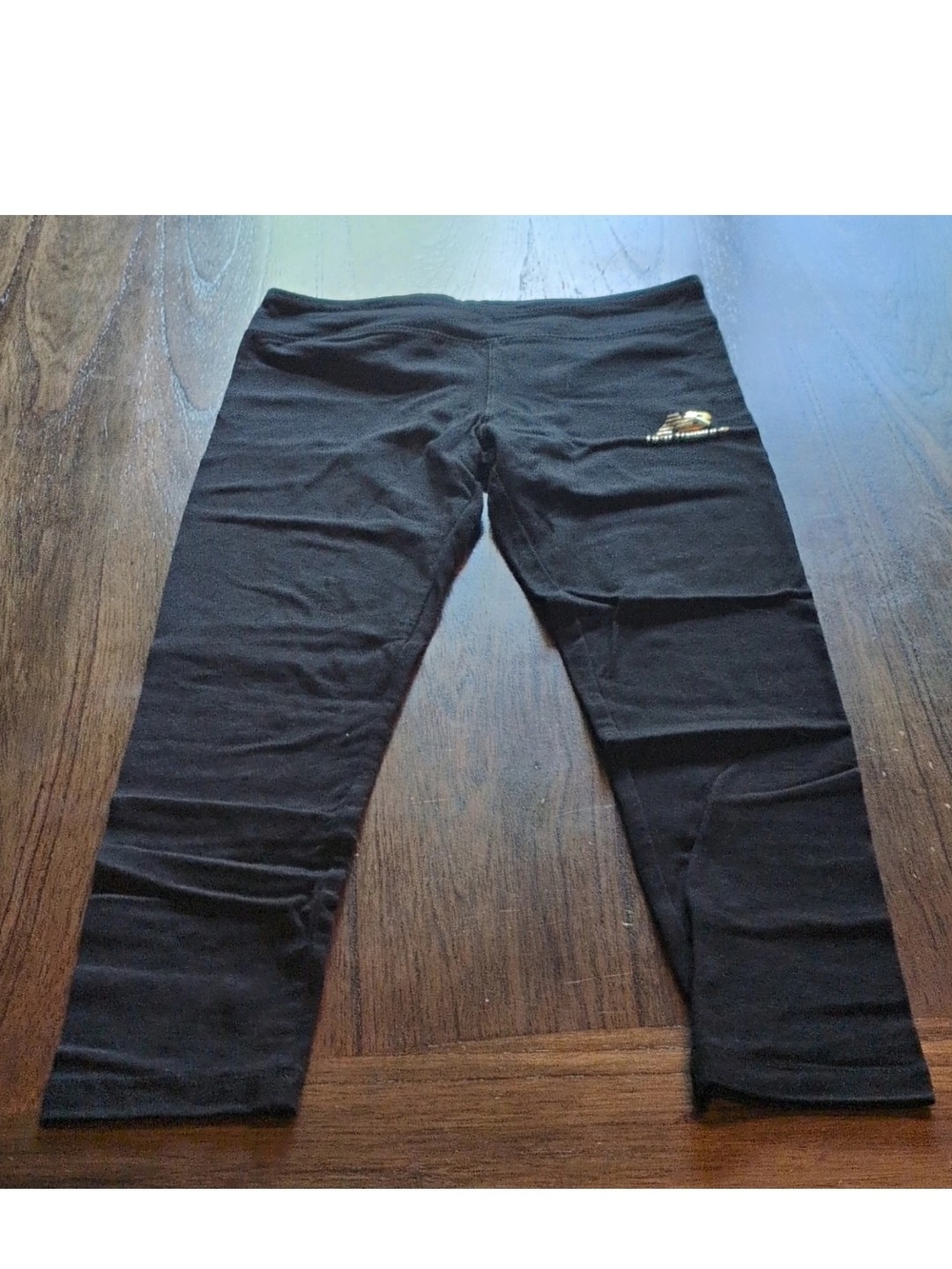 New Balance Girls Black Solid Ankle Leggings Size 10-12 Elastic Waist Stretch